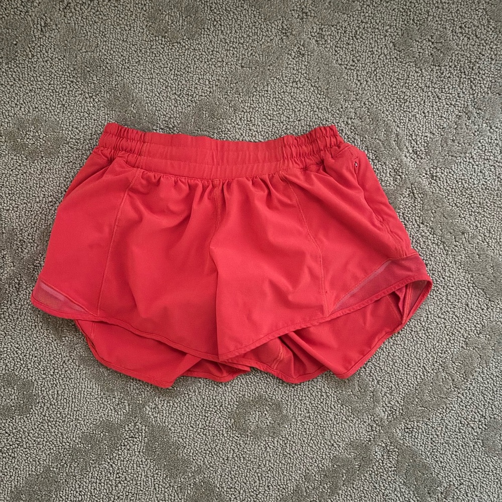Women's Red Athletic Shorts